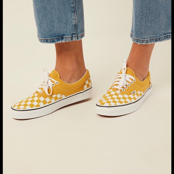 vans checkerboard era yellow